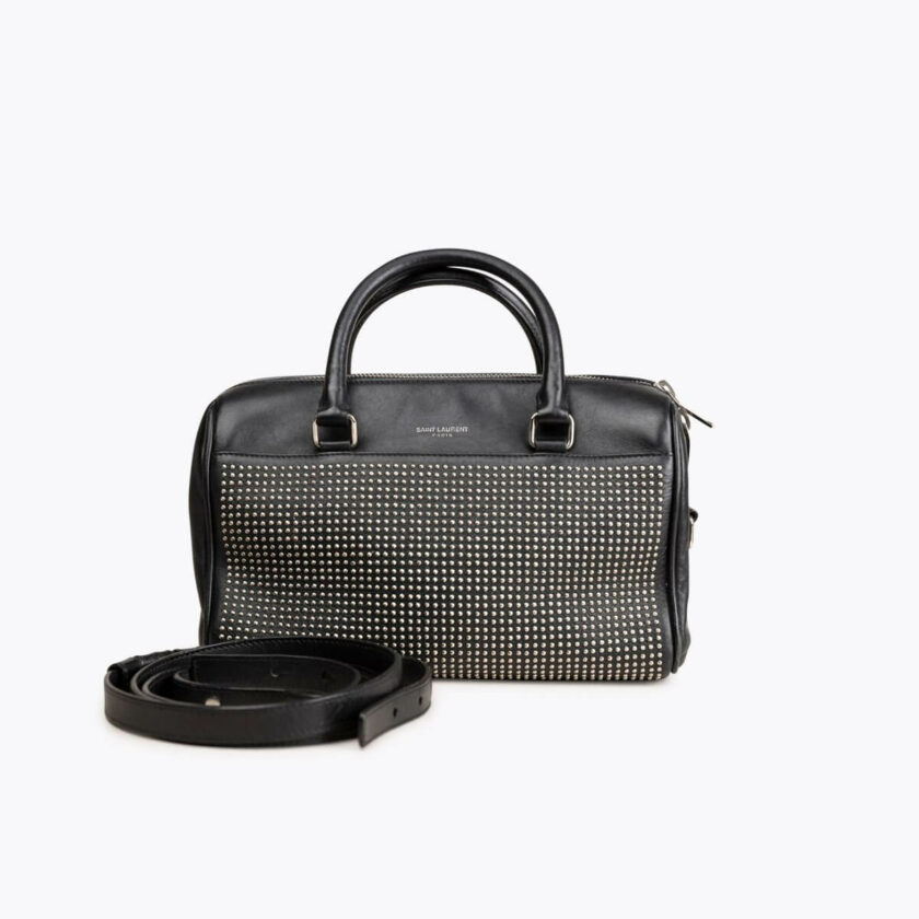 SAINT LAURENT Studded Paris Baby Duffle Bag